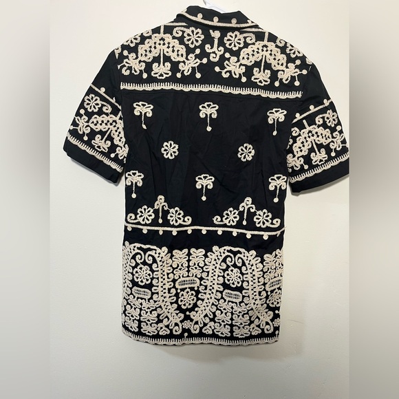 Maeve Short-Sleeve Collared Mini Shirt Dress - Picture 10 of 10